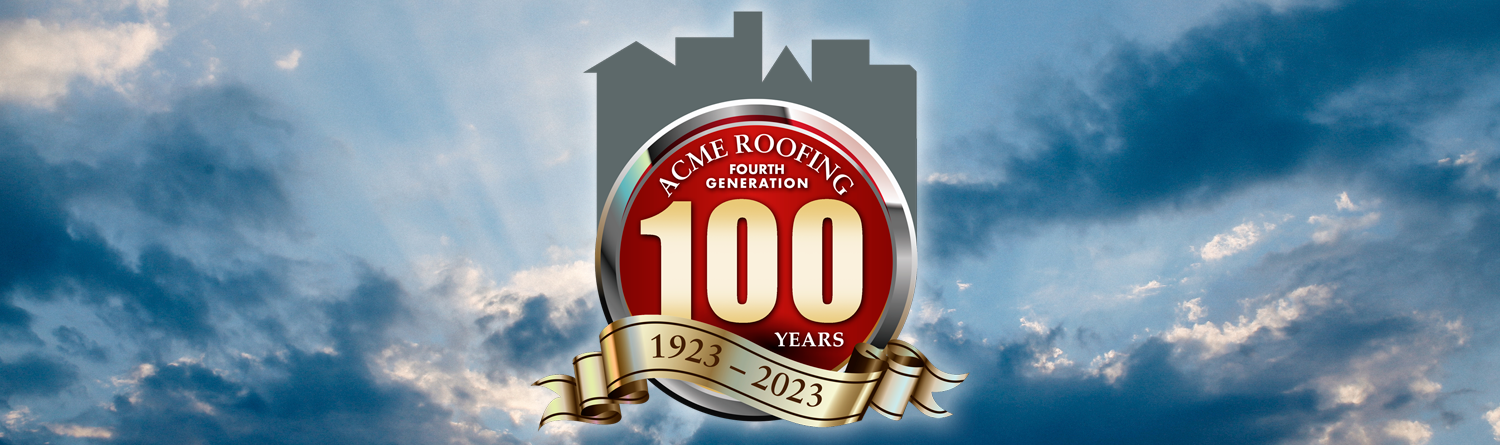 Acme Roofing 100 Year Logo